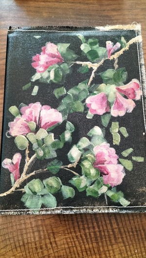 Funda de libro pintada a mano en lienzo - Imagen 9