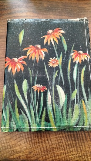 Funda de libro pintada a mano en lienzo - Imagen 4